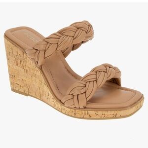 BRAND NEW - BCBGeneration - ULANA Women's Tan Wedge Sandals - 8.5 M